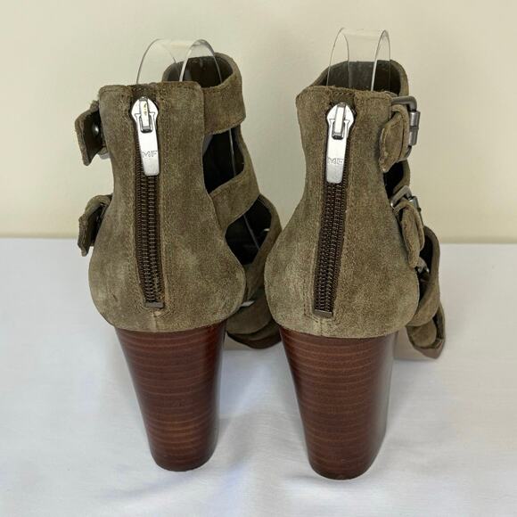 Mark Fisher Calinda Sandals Women's 8.5 | Olive Green | Suede Block Heel | NWOT - Picture 6 of 10